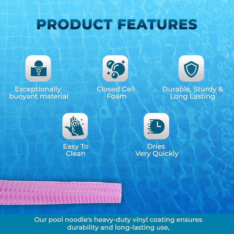 Vos Liberty Foam Pool Wavy Noodle, Premium & Big, Super Soft Pool Noodle for Swimming and Floating, Pool Floats, Lake Floats for Adults & Kids - Image 5